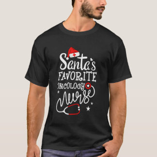 T-shirt Père Noël - Oncologie préférée Infirmière Joyeuse