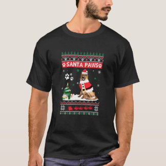 T-shirt Père Noël Paks berger allemand Joyeux chien de Noë