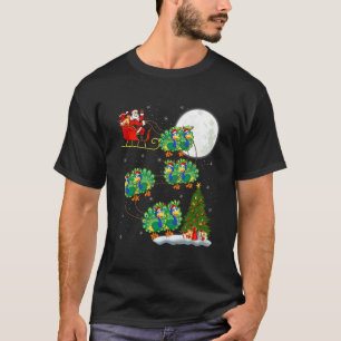 T-shirt Père Noël paon traîneau volant drôle Magical Chris