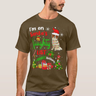 T-shirt Père Noël Papillon Je suis sur Père Noël Naughty L