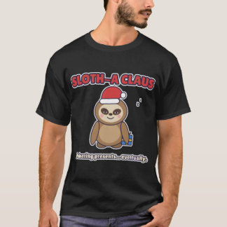 T-shirt Père Noël paresseux ! Drôle de paresseux endormi p