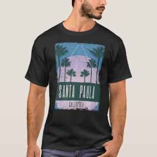 T-shirt Père Noël Paula Californie CA Vintage Vaporwave Re