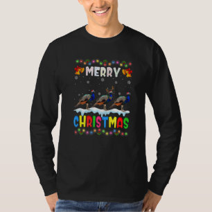 T-shirt Père Noël Peacock Animaux Joyeux Pyjama de Noël