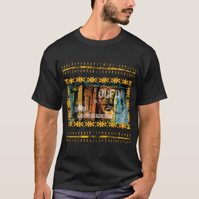 T-shirt Père Noël pêche pour Noël (Devant)