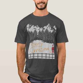 T-shirt Père Noël Peeing Joyeux Noël T