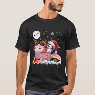 T-shirt Père Noël Penguin équitation Axolotl Reindeer Noël