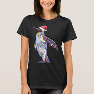 T-shirt Père Noël Penguin illuminations de Noël Penguin Lo