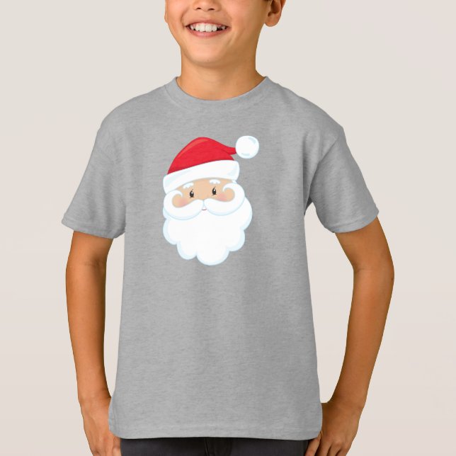 T-shirt Père Noël, Père Noël souriant, Chapeau du Père Noë (Devant)