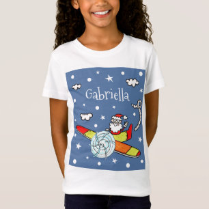 T-Shirt Père Noël personnalisé Santa Claus Avion