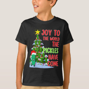 T-shirt Père Noël Pickle Christmas Tree Lights Amusant Pic