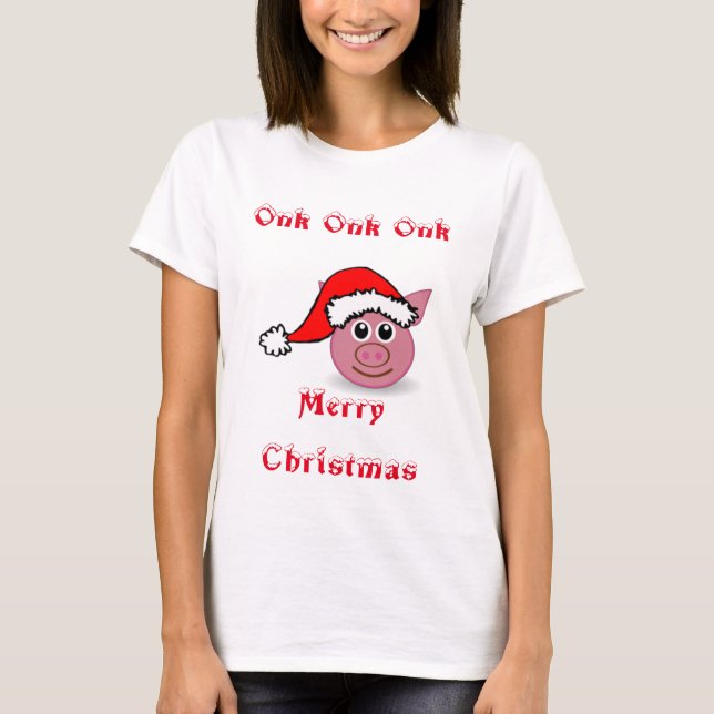T-shirt Père Noël Piggy (Devant)