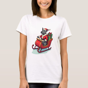 T-shirt Père Noël Pitbull à cheval