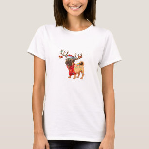 T-shirt Père Noël Pitbull arbre de Noël Light Pyjama Chien