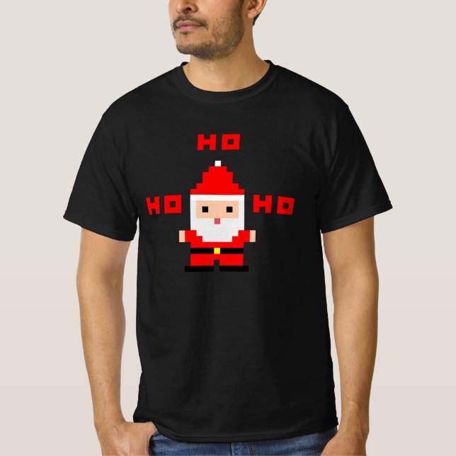 T-shirt Père Noël Pixel Art 2 (Devant)