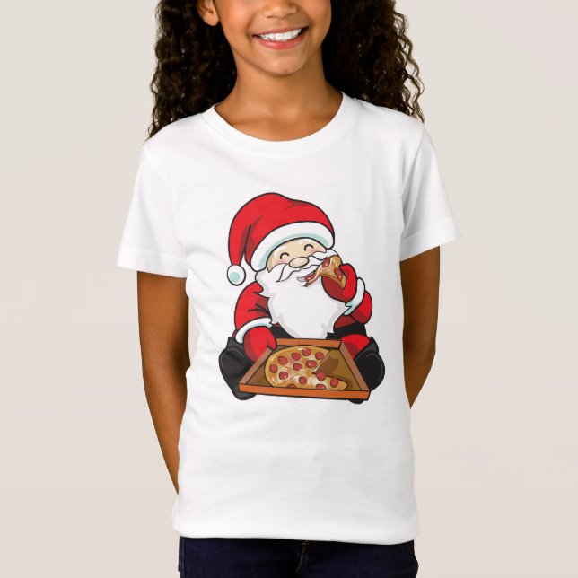 T-Shirt père Noël Pizza (Devant)