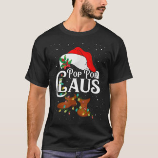 T-shirt Père Noël Pop Pop Claus Feux de Noël