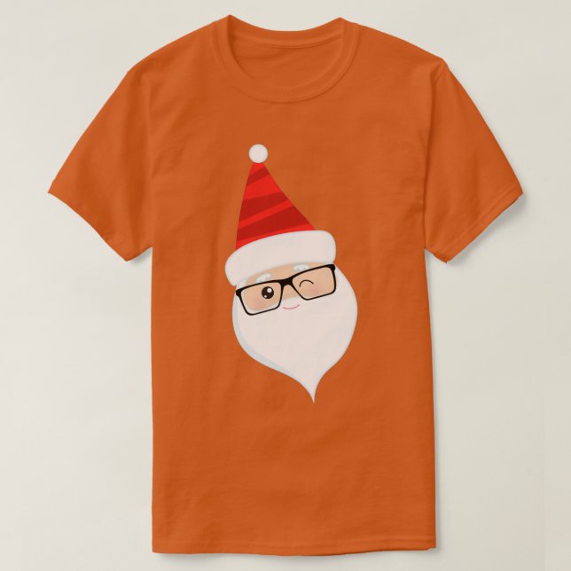 T-shirt Père Noël Portant des lunettes Winking Père Noël 1 (Design devant)