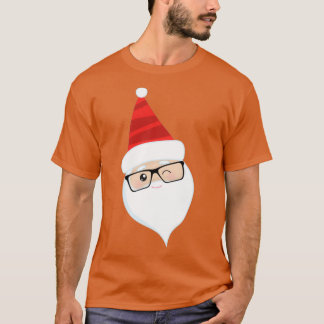 T-shirt Père Noël Portant des lunettes Winking Père Noël 1