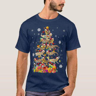 T-shirt Père Noël Porté Dragon Arbre de Noël Animal Christ