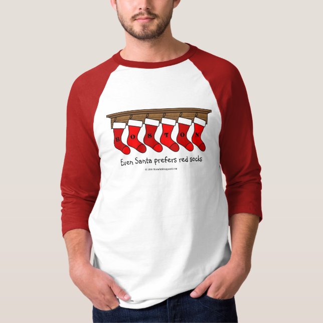 T-shirt Père Noël préfère des chaussettes (Devant)