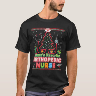 T-shirt père Noël Préférée Orthopédique Nurse Christ