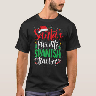 T-shirt Père Noël Professeur d'espagnol préféré Noël Père