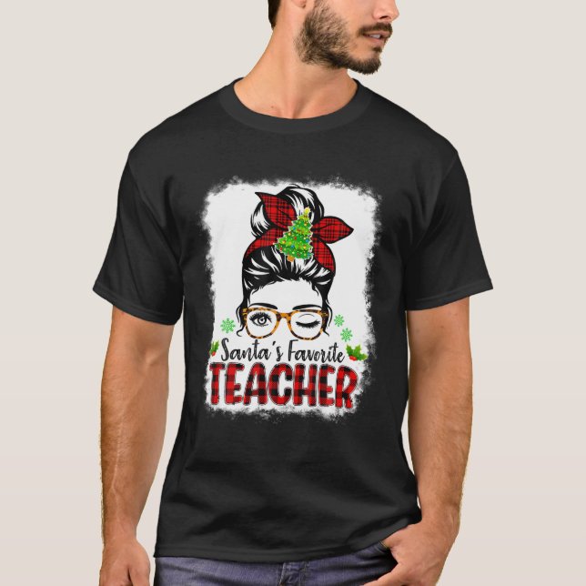 T-shirt Père Noël Professeur Favori Funny Noël Père Noël R (Devant)