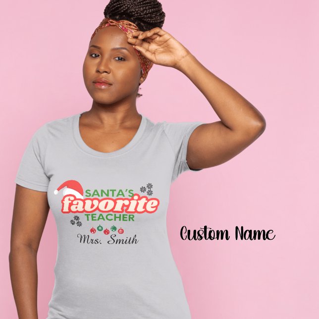 T-shirt Père Noël Professeur Favori Personnalisable (Créateur téléchargé)