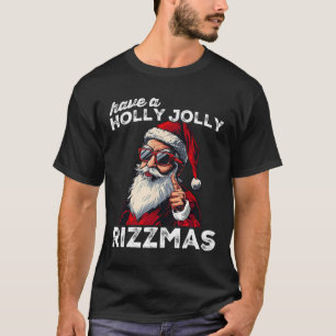 T-shirt Père Noël qui miaule drôle de mème de Noël Rizz Ri