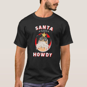 T-shirt Père Noël raconte comment le rodéo Vintage Western