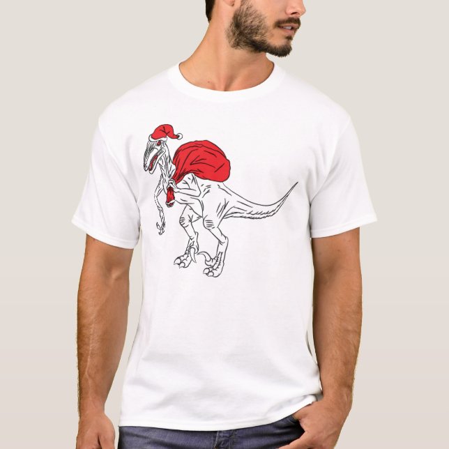 T-shirt Père Noël Raptor (Devant)
