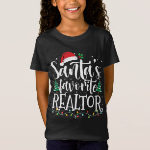 T-Shirt Père Noël Realtor Favori Noël Santa Hat Light