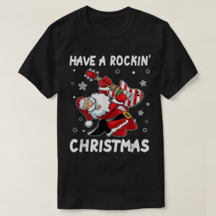 T-shirt Père Noël rock Création de guitare de Noël amusa