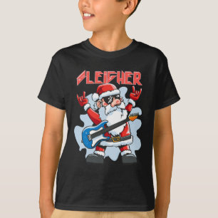 T-shirt Père Noël Rockeur de Noël Hommes Femmes