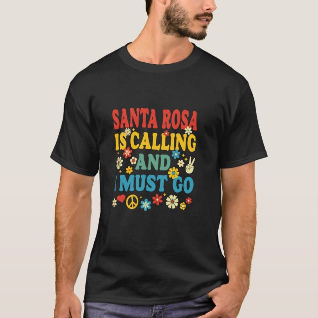 T-shirt Père Noël Rosa appelle (Devant)