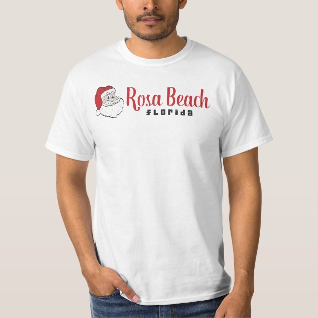 T-shirt Père Noël Rosa Beach Florida (Santa Claus) (Devant)