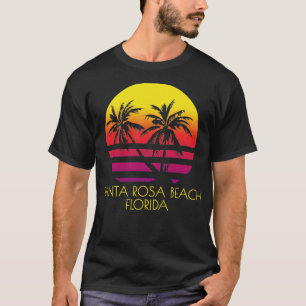 T-shirt Père Noël Rosa Beach Floride Vintage Coucher de so