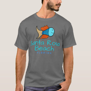 T-shirt Père Noël Rosa Beach, Fun Fish Florida Beach Tee