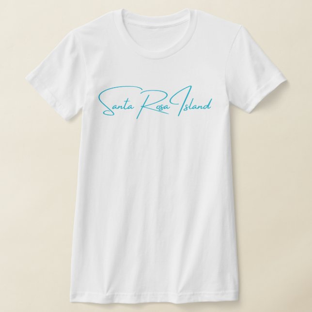 T-shirt Père Noël Rosa Island Florida Chandail féminin Aqu (Poser)