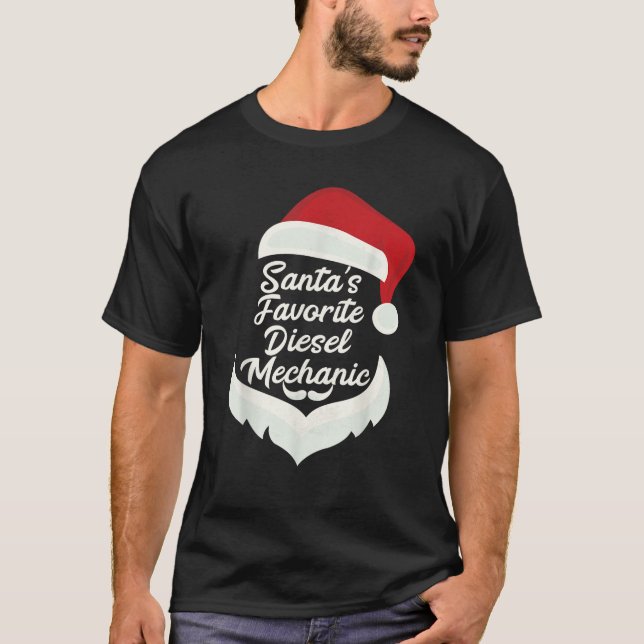 T-shirt Père Noël s Favori Diesel Mécanique Noël drôle X (Devant)