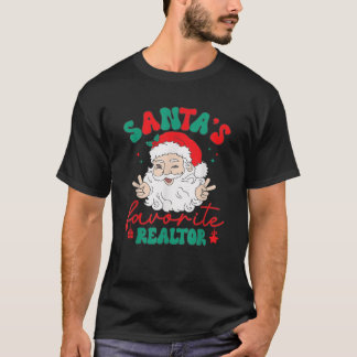 T-shirt Père Noël s Favori Realtor Funny Real Estate Agent