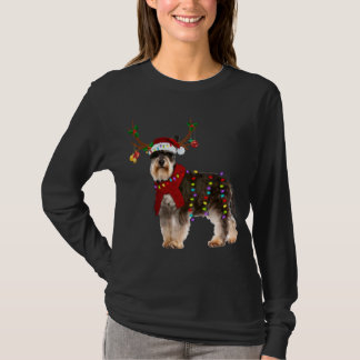 T-shirt Père Noël Schnauzer rennes Noël clair