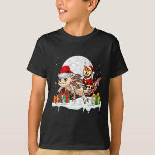 T-shirt Père Noël Shiba Inu équitation Axolotl Propriétair