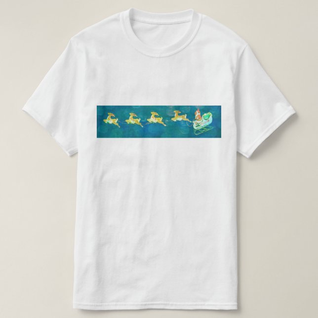T-shirt père Noël Sleigh (Design devant)