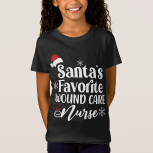 T-Shirt Père Noël Soins Préférés Soins de Maux Infirmière 