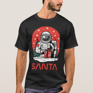 T-shirt Père Noël spatial Astronaute Cosmos Présente Cool 