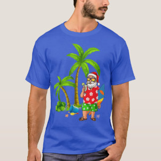 T-shirt Père Noël Summer maillot de bain drôle Noël Hawaii