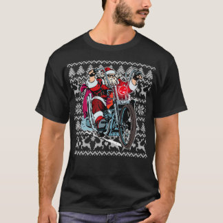 T-shirt Père Noël sur la moto vilain cadeau de Noël Sweate