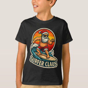 T-shirt Père Noël surfeur drôle Santa professeur de surf S