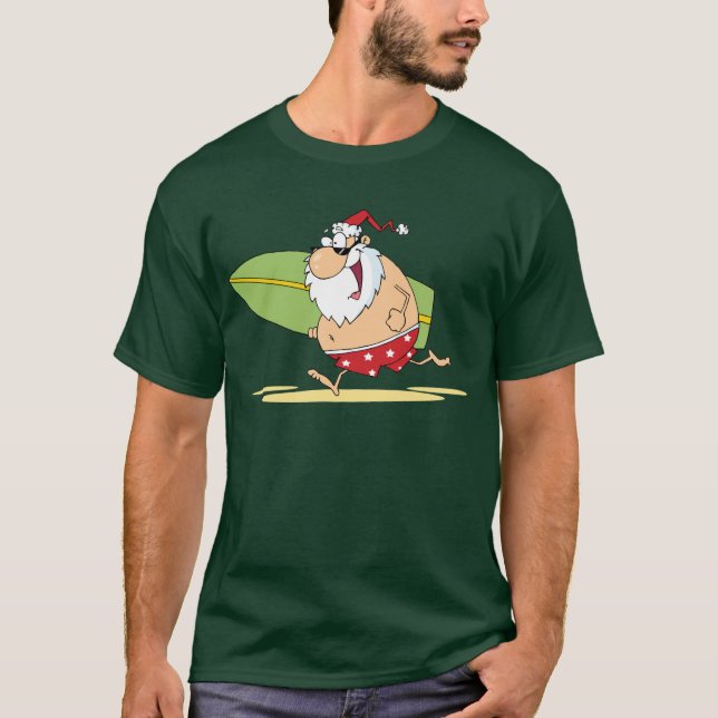 T-shirt Père Noël Surfing (Devant)